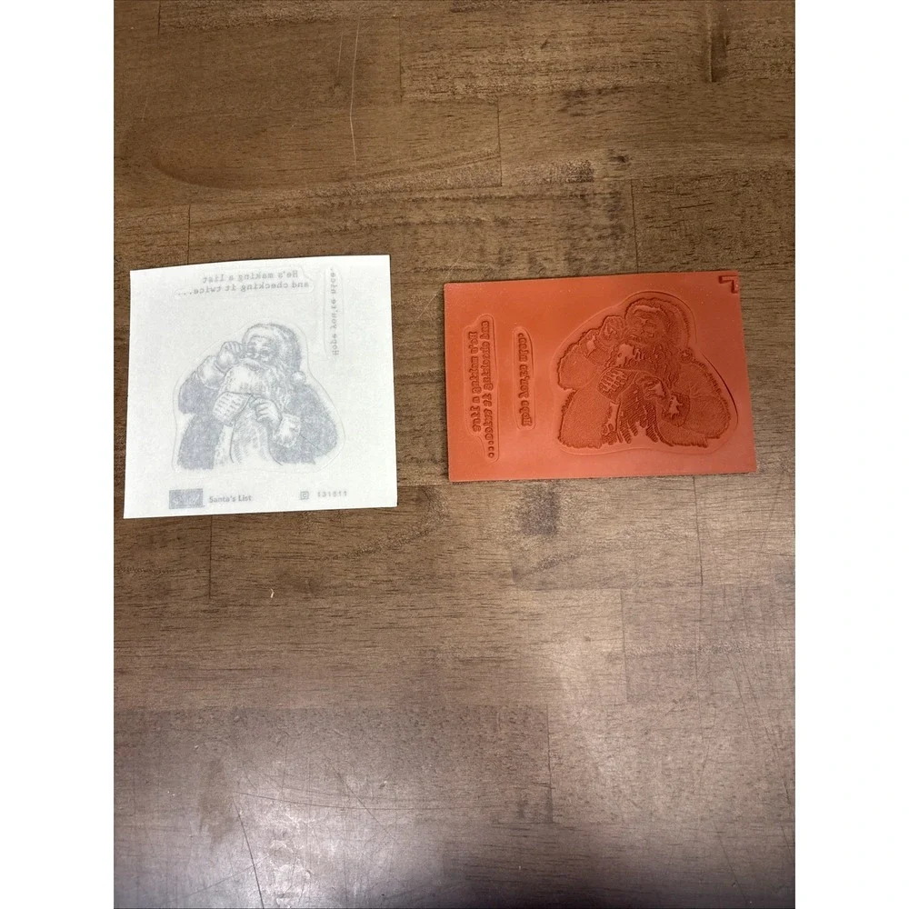 Stampin' Up! Santa's List Stamp Set Cling 131811 Set of 3